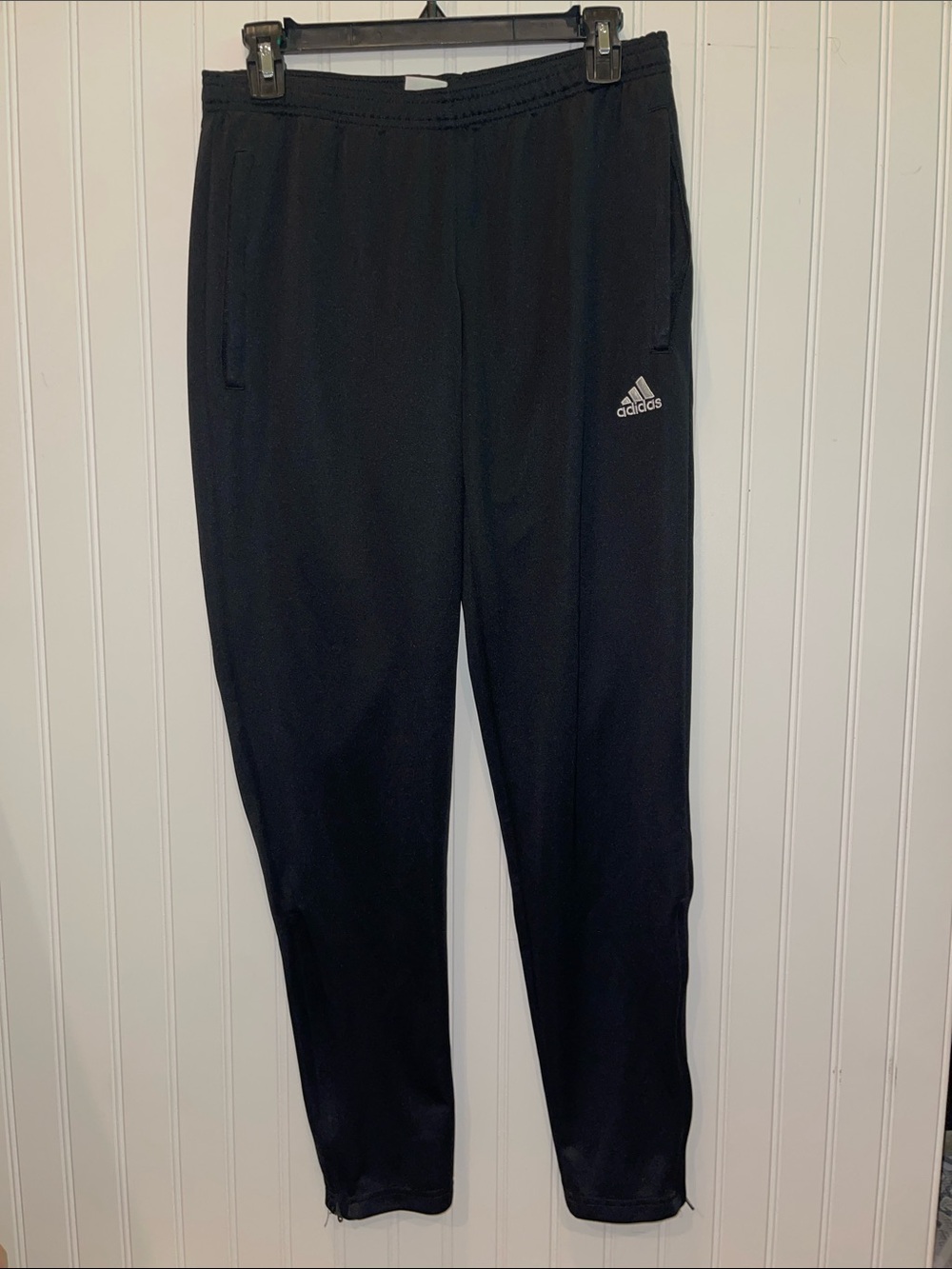 adidas Black Zip-Hem Athletic Pants